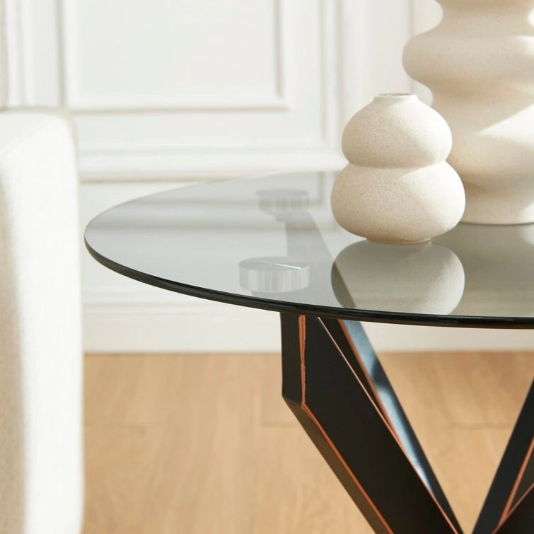 Table de 19.7 avec plateau en verre