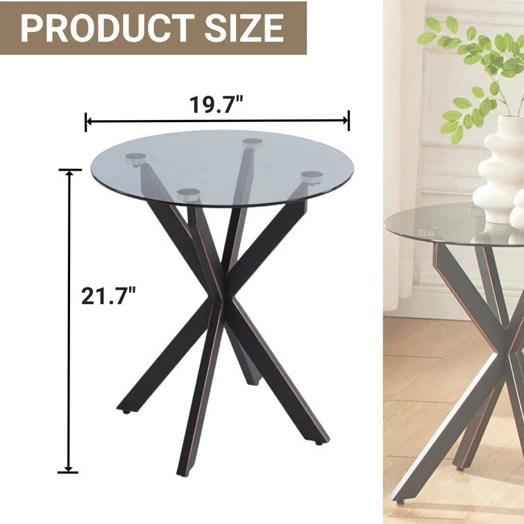 Table de 19.7 avec plateau en verre