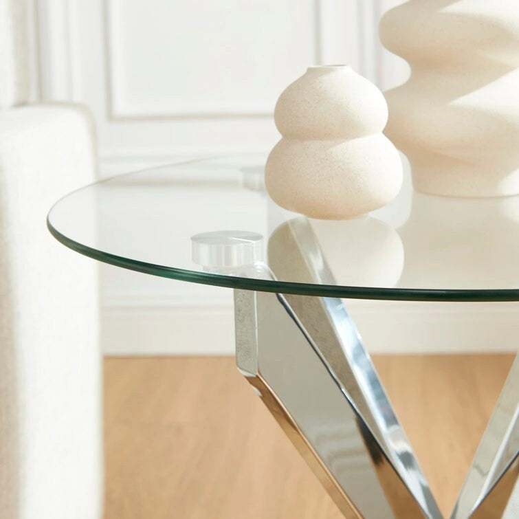 Table de 19.7 avec plateau en verre