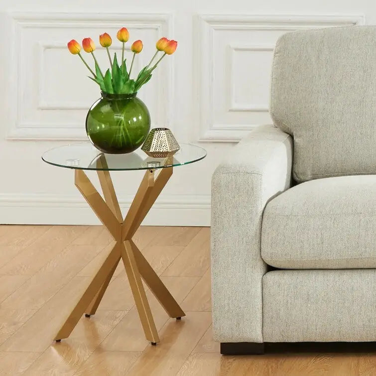 Table de 19.7 avec plateau en verre