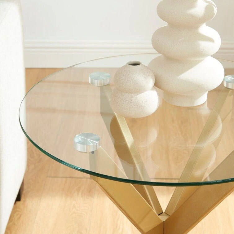 Table de 19.7 avec plateau en verre