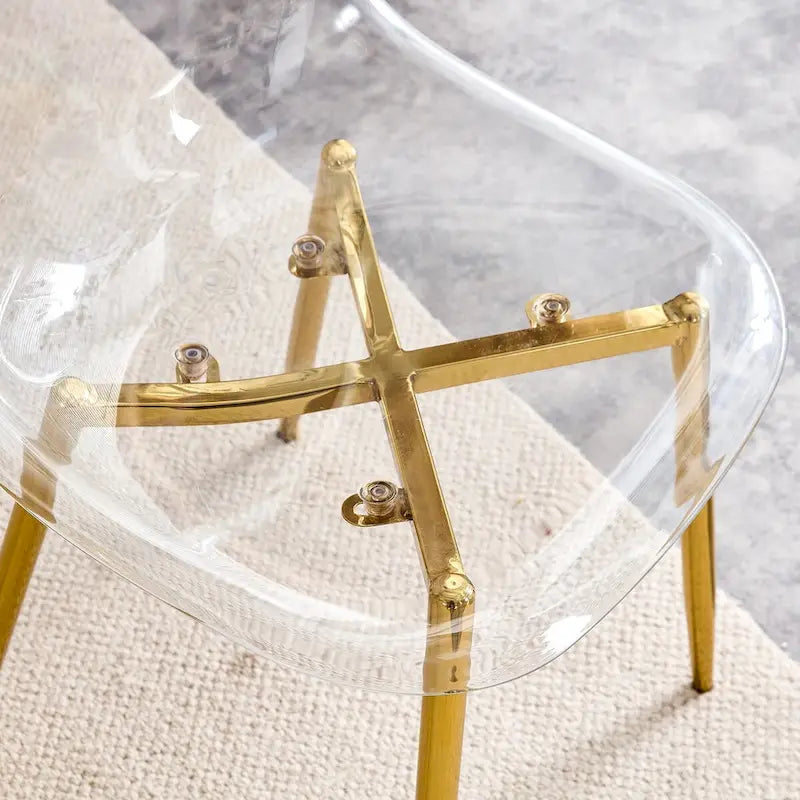 Set di 6 sedie da pranzo trasparenti, moderne e minimaliste