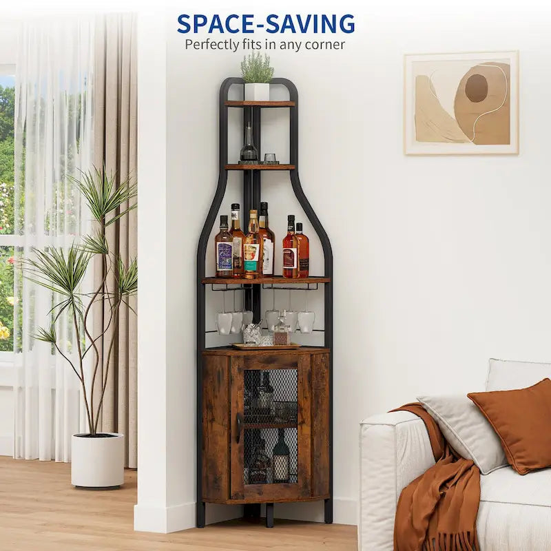 71 Industrial Corner Wine Rack - 15.7L x 15.7W x 71H