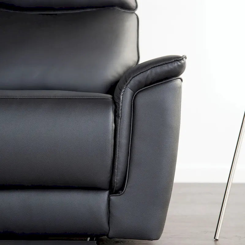 Modern Leather Match Recline Loveseat
