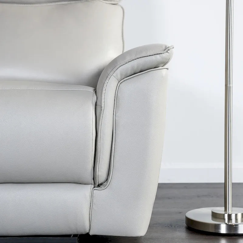 Modernes Zweisitzer-Sofa aus Lederimitat mit Liegefunktion