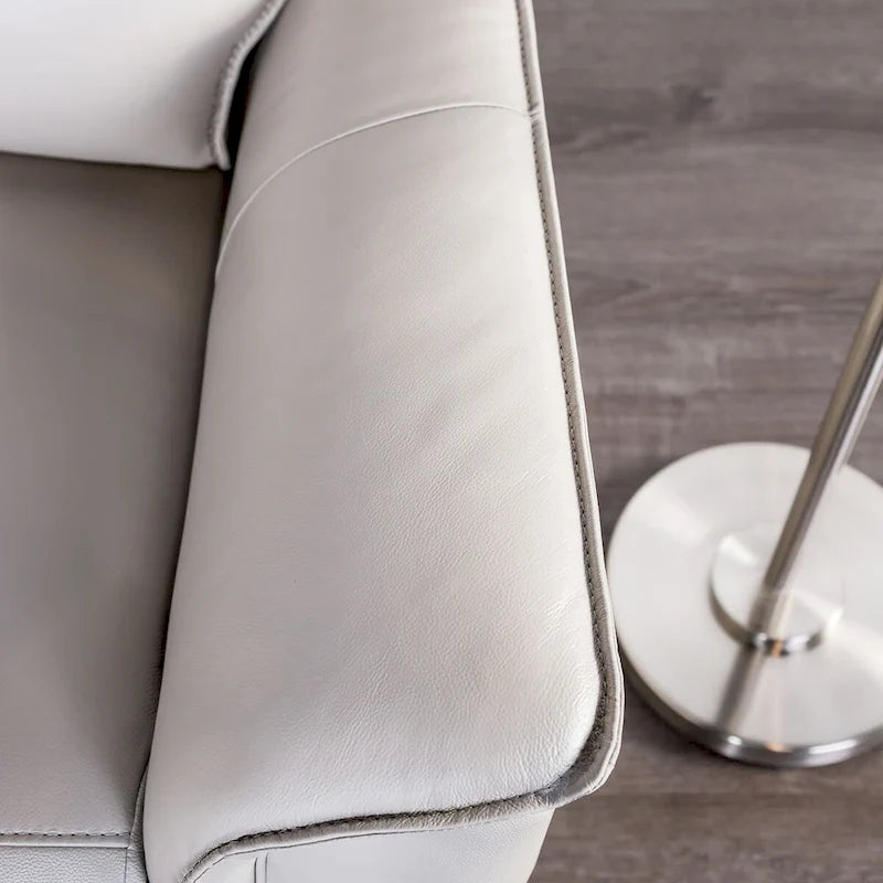 Modernes Zweisitzer-Sofa aus Lederimitat mit Liegefunktion
