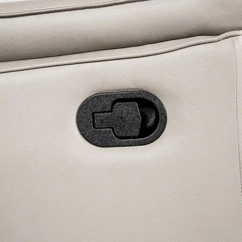 Modernes Zweisitzer-Sofa aus Lederimitat mit Liegefunktion