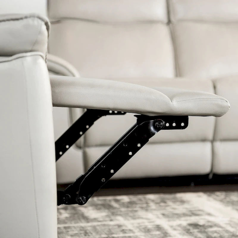 Modernes Zweisitzer-Sofa aus Lederimitat mit Liegefunktion